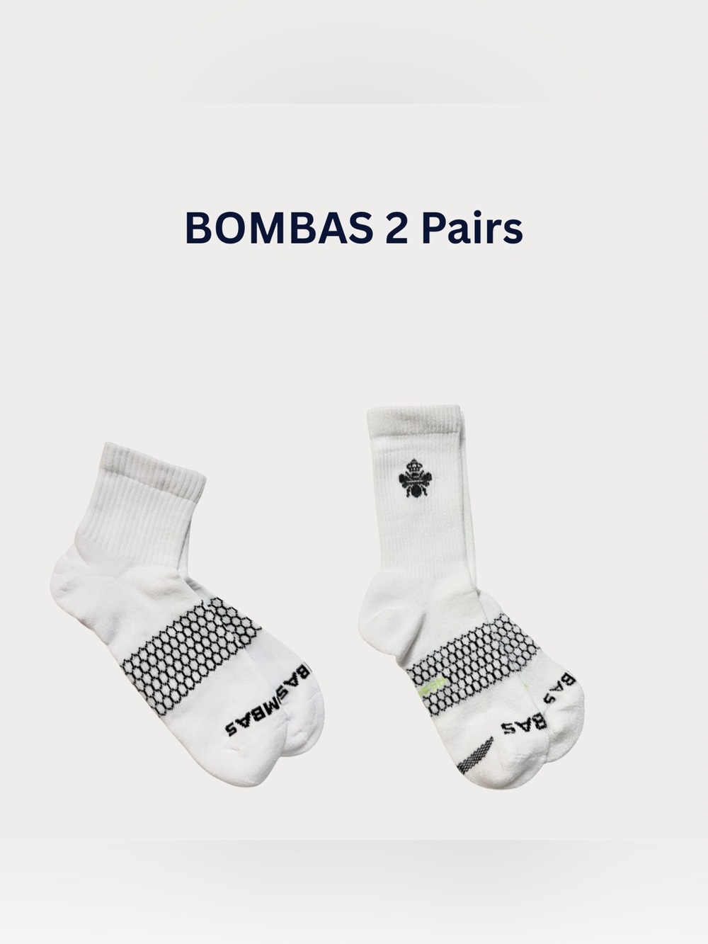 BOMBAS 1 Half Calf Sock and 1 Quarter Sock LG
